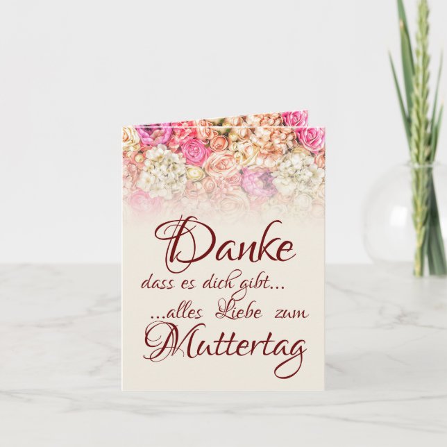 Danke, dass es dich gibt - Muttertag Karte (Vorderseite)