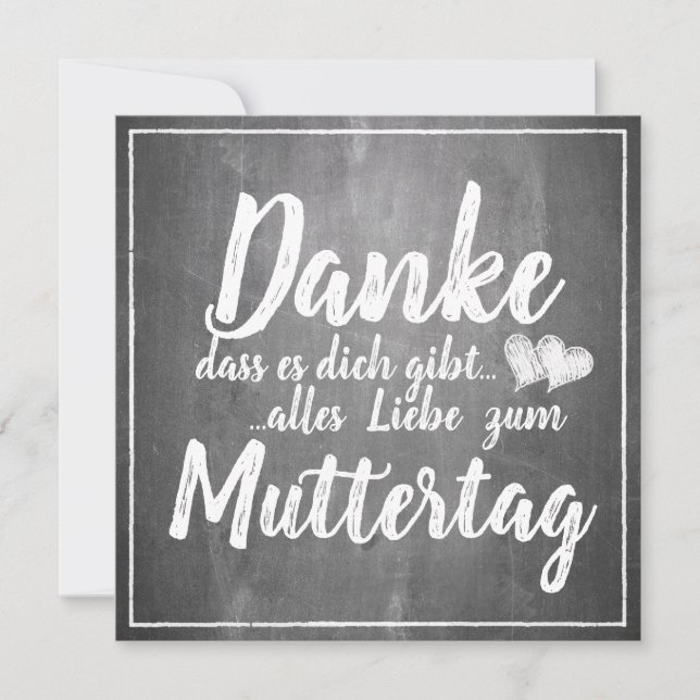 Danke, dass es Dich gibt - Muttertag - Kreidetafel (Vorderseite)