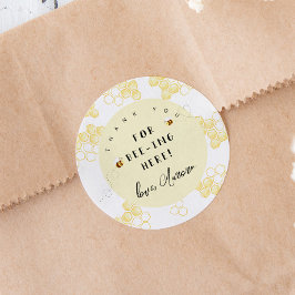 Danke, dass ihr hier seid und Hummeln gesehen habt Runder Aufkleber