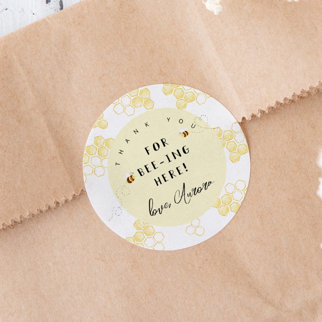 Danke, dass ihr hier seid und Hummeln gesehen habt Runder Aufkleber (Von Creator hochgeladen)