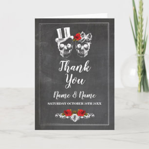 Danke, dass Ihr Kartenskulls Halloween Rustikal ho Dankeskarte