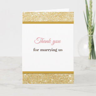 Danke, dass ihr uns heiratet Karte rosa Gold