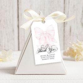 Danke, dass Sie am ersten Geburtstag die Pink Bow Geschenkanhänger