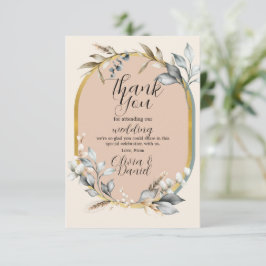 Danke, dass Sie die Cotton-Neutrals-Verlobung Hoch Dankeskarte