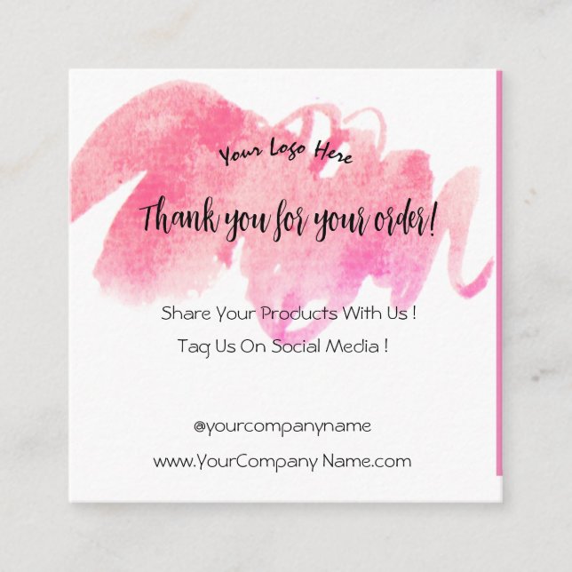 Danke, dass Sie die Einschlusskarte gekauft haben Begleitkarte (Vorderseite)