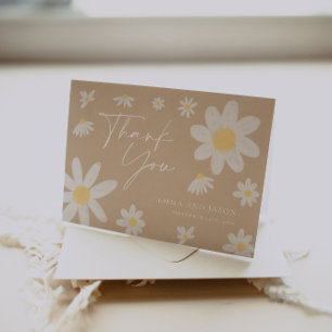 Danke, dass Sie die Karte Beige Daisy