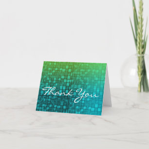 Danke, dass Sie die Karte Mosaic Blue Green