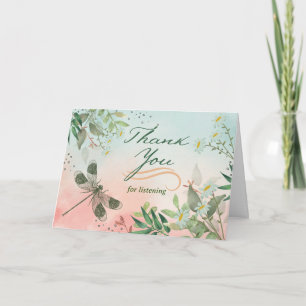 Danke, dass Sie Dragonfly Daisies zugehört haben Karte