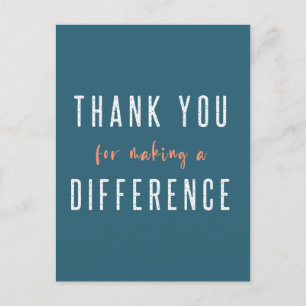 Danke, dass Sie einen Unterschied gemacht haben    Postkarte