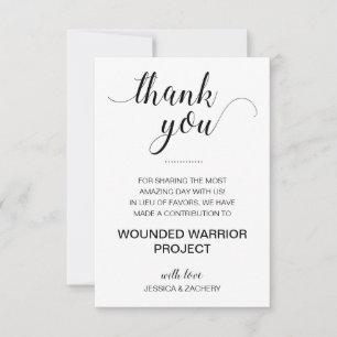 Danke, dass Sie für die Hochzeit der Wohltätigkeit Einladung