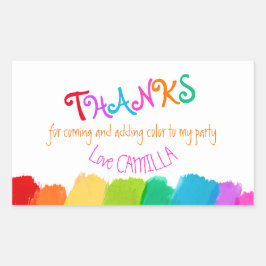 Danke, dass Sie gekommen sind, um Art Party Anstri Rechteckiger Aufkleber