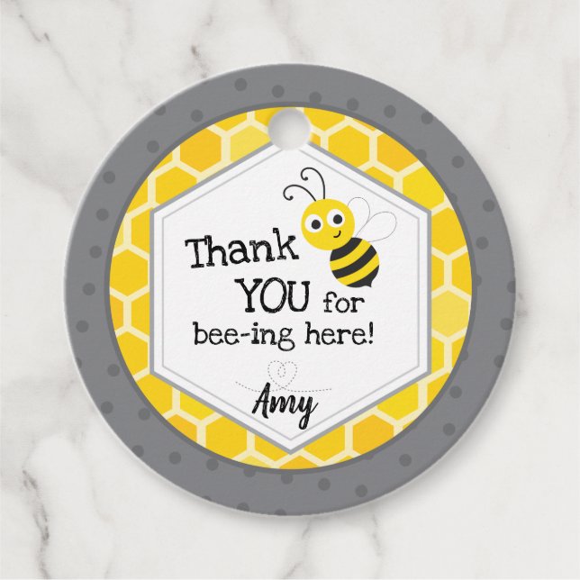 Danke, dass Sie hier sind - Hummel Bee Geschenkanhänger (Vorderseite)