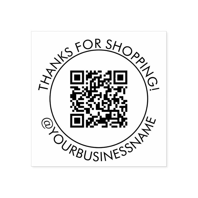 Danke, dass Sie Ihren QR-Code gekauft haben Gummistempel (Prägung)