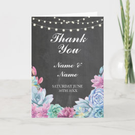 Danke, dass Sie Kartenpastells Succulents Chalk We Dankeskarte