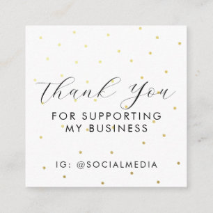Danke, dass Sie mein Business White Gold unterstüt Begleitkarte