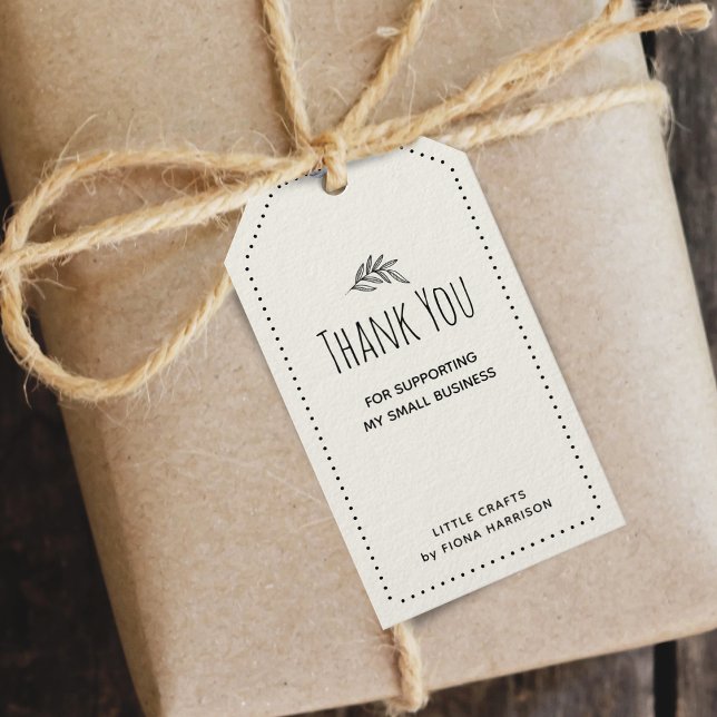 Danke, dass Sie mein kleines Unternehmen unterstüt Geschenkanhänger (Earthy Thank You For Supporting My Small Business Gift Tags)