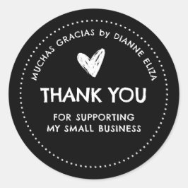 Danke, dass Sie mein kleines Unternehmen unterstüt Runder Aufkleber