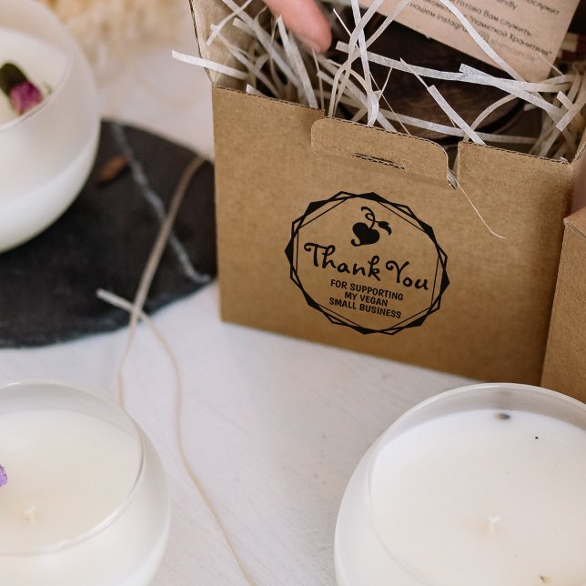 Danke, dass Sie mein Veganes kleines Unternehmen u Gummistempel (Von Creator hochgeladen)