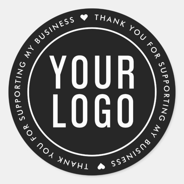 Danke, dass Sie meine Business-Aufkleber unterstüt Runder Aufkleber (Vorderseite)
