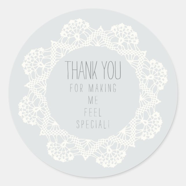 Danke, dass Sie mich besonders blass grau gemacht  Runder Aufkleber (Vorderseite)