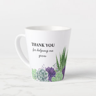 Danke, dass Sie mir geholfen haben, Wasserfarben-L Milchtasse