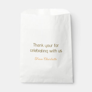 Danke, dass Sie mit uns feiern gelb schwarz einfac Geschenktütchen