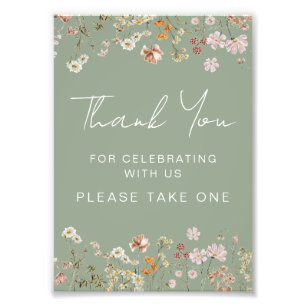 Danke, dass Sie mit uns Wildblume gefeiert haben Fotodruck