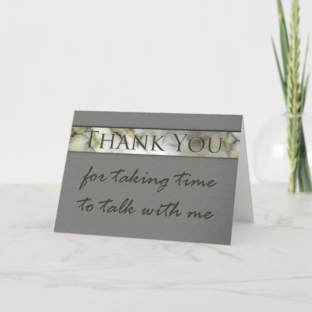 Danke, dass Sie sich die Zeit nehmen, um Interview Dankeskarte (Vorderseite)