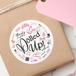 Danke, dass Sie sich mit unserem Party-Aufkleber g Runder Aufkleber