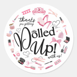 Danke, dass Sie sich mit unserem Party-Aufkleber g Runder Aufkleber