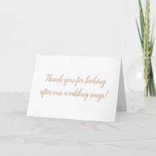 Danke, dass Sie sich um unsere Hochzeitsringe Kart Dankeskarte
