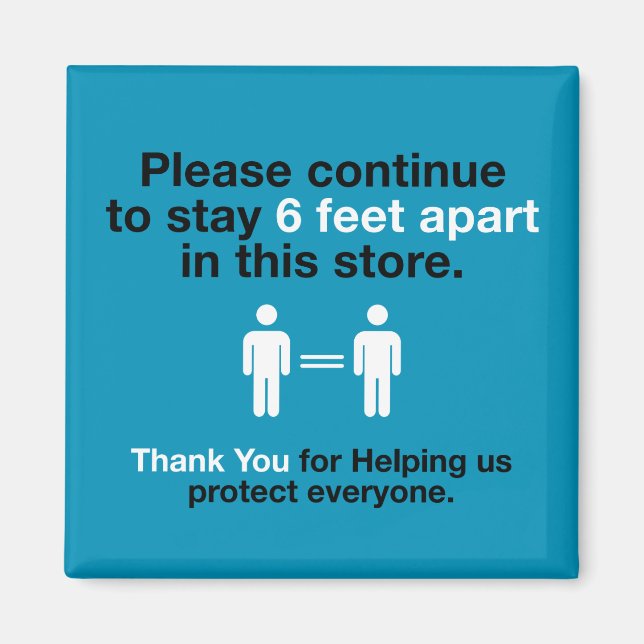 Danke, dass Sie soziale Distanzierung praktiziert  Magnet (Vorne)