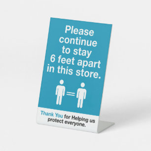 Danke, dass Sie soziale Distanzierung praktiziert  Sockelschild