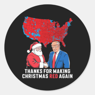 Danke, dass Sie Trump 2024 S wieder Weihnachten ro Runder Aufkleber