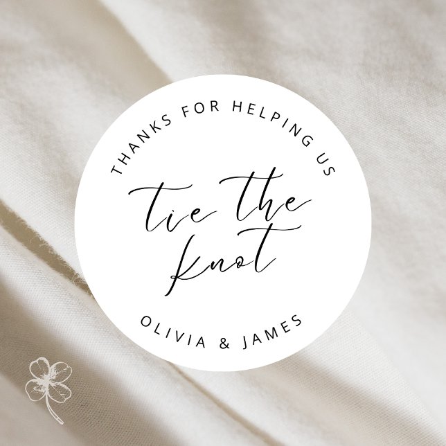 Danke, dass Sie uns bei der Krawatte der Knoten St Runder Aufkleber (Von Creator hochgeladen)