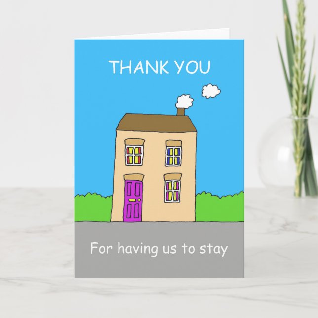 Danke, dass Sie uns Bleibe haben Dankeskarte (Vorderseite)