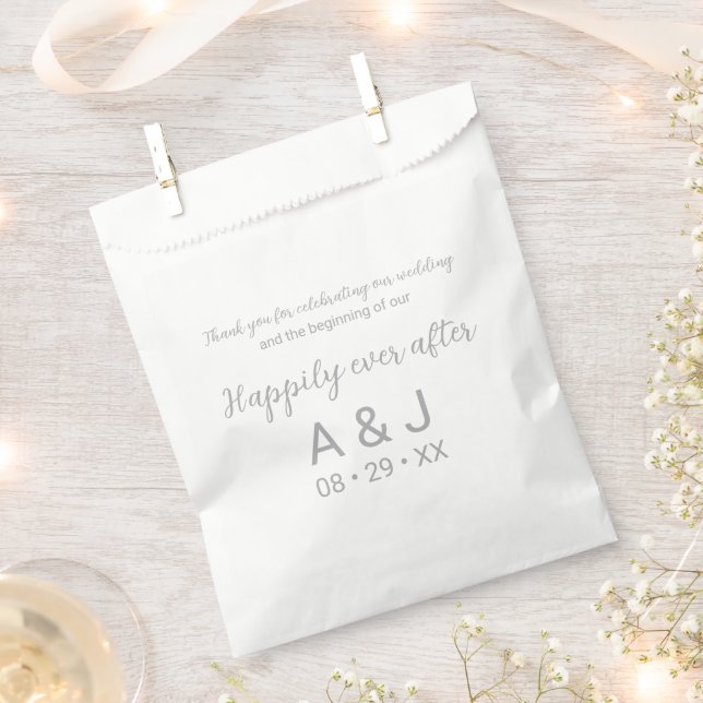 Danke, dass Sie unser "Happily After" gefeiert hab Geschenktütchen (Ausgeschnitten)