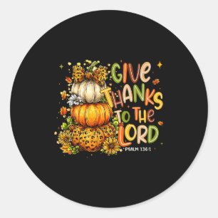 Danke dem Herrn Herbst christliches Kreuz Coque Runder Aufkleber