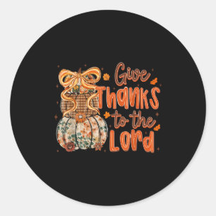 Danke dem Herrn Herbst christliches Kreuz Coque Runder Aufkleber