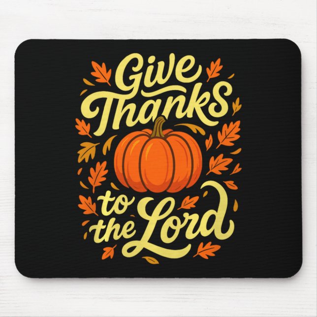 Danke dem Herrn Kürbis Christlicher Herbst-Des Mousepad (Vorne)