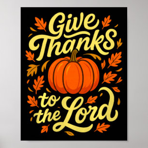 Danke dem Herrn Kürbis Christlicher Herbst-Des Poster