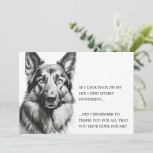 Danke Deutscher Schäferhund Schwarz Weiß