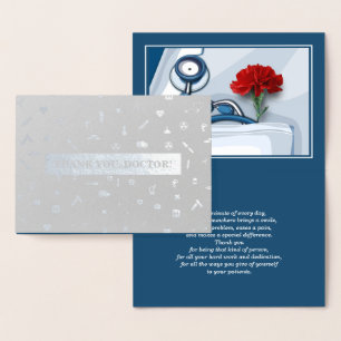 Danke, Doktor. Red Carnation Luxury Folienkarte