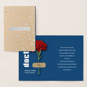 Danke, Doktor. Red Carnation Luxury Folienkarte