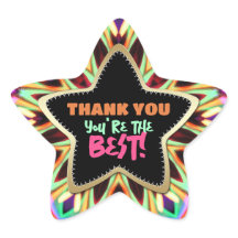 Danke ♥ Du bist der beste Regenbogenfarben Stern