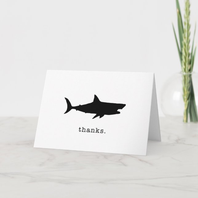Danke. Du bist Jawsome. Shark Danke Card Karte (Vorderseite)