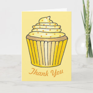 Danke, du bist Sweet Lemon Yellow Cupcake Cake Cak Dankeskarte
