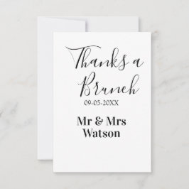 Danke ein Brunch nach der Hochzeit Name Datum einf