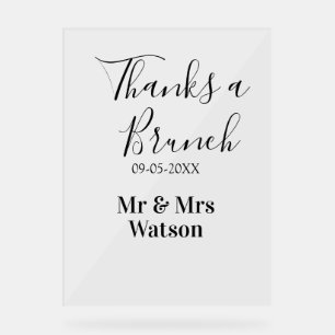 Danke ein Brunch nach der Hochzeit Name Datum einf Acrylschild