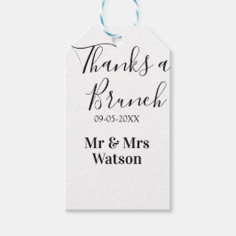 Danke ein Brunch nach der Hochzeit Name Datum einf Geschenkanhänger